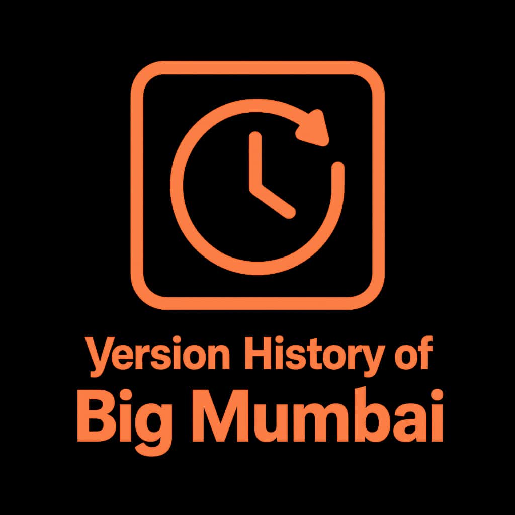 An icon symbolizing the version history guide for the Big Mumbai app.