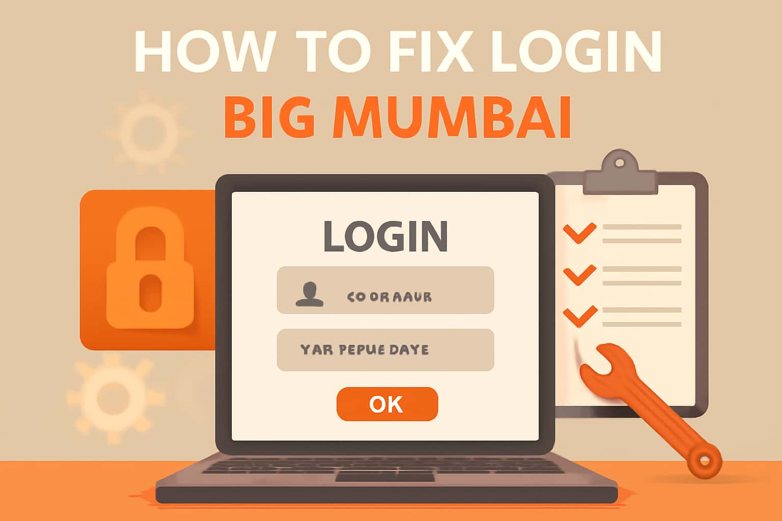 An informational graphic on resolving login issues for the Big Mumbai app.