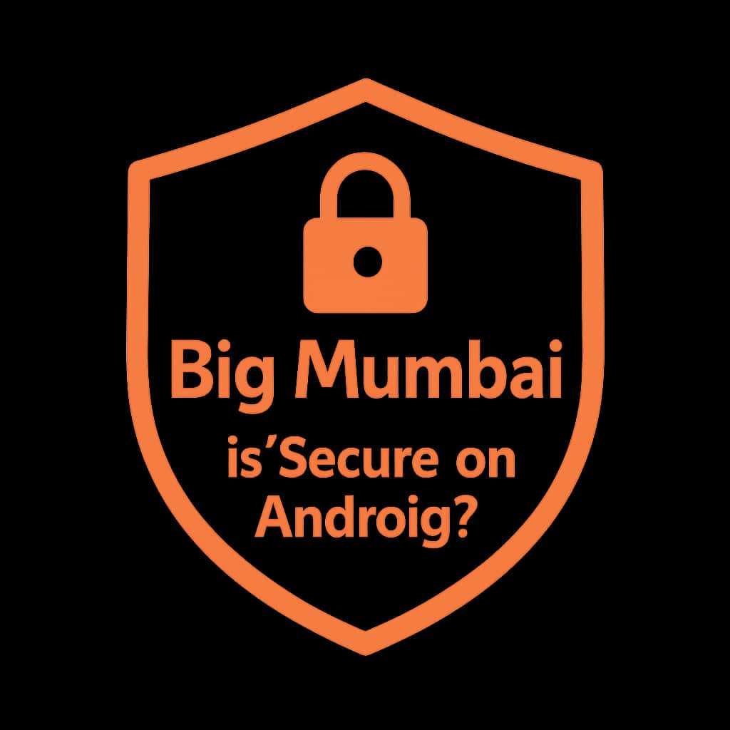 Minimalistic badge representing security of Big Mumbai on Android.