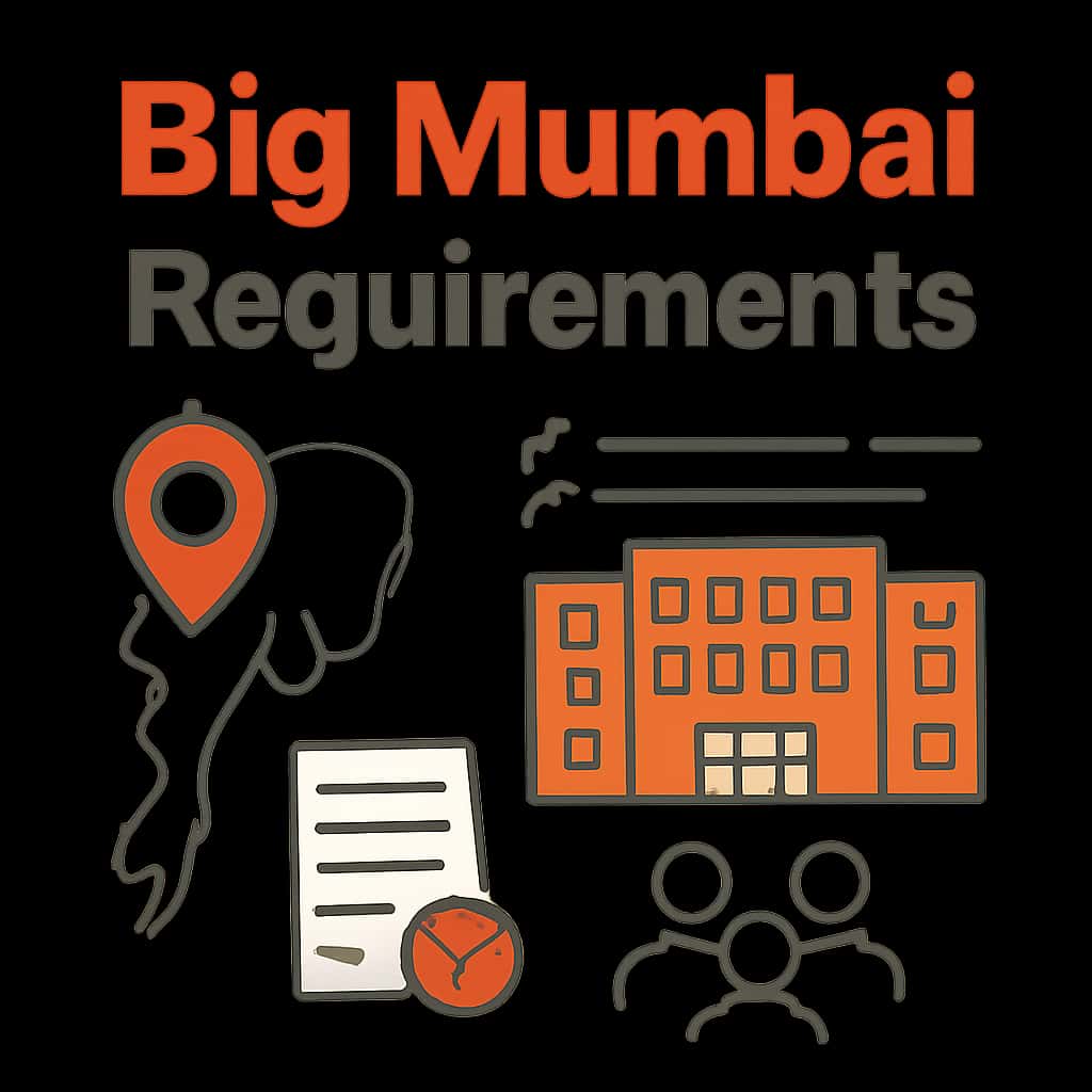 An educational illustration of Big Mumbai Requirements.